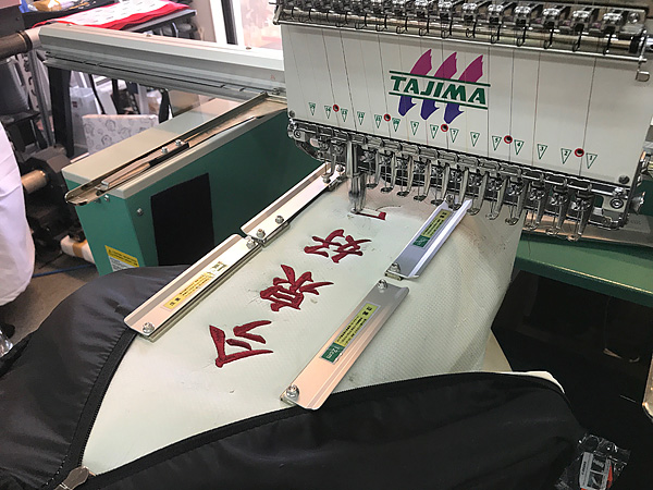 ゴルフバッグヘッドカバーに刺繍