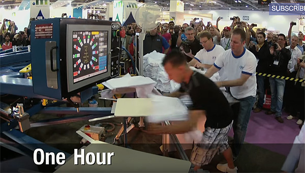 Ｔシャツ用大型印刷機