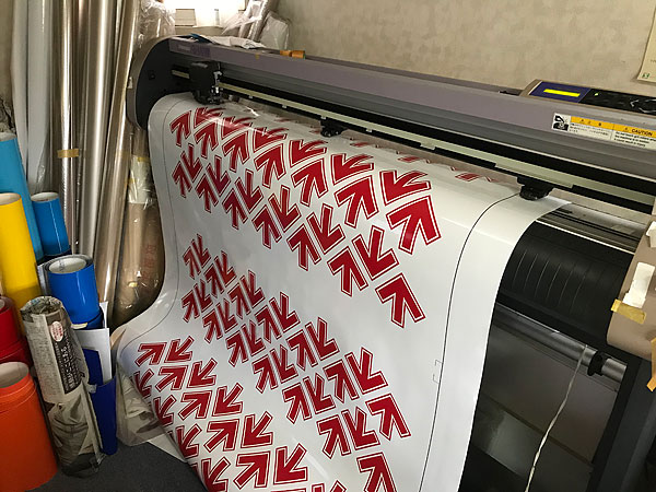 誘導矢印シール