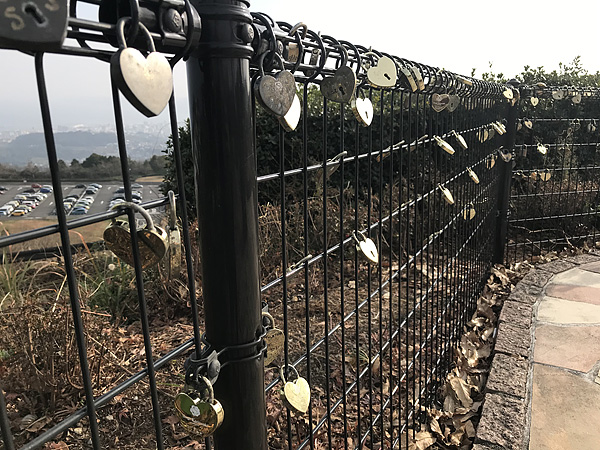 フェンスにカギ