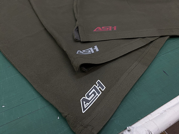 ポロシャツにレーザートナー転写