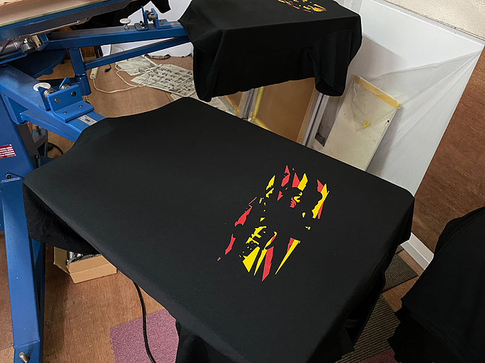 シルク印刷でTシャツプリント